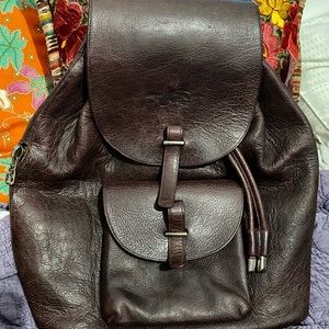 John Fluevog Harvey Unisex Backpack in Burgundy